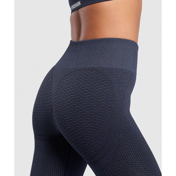 Gymshark Sport Seamless Color Blue Womens Leggings Size M Body Fit Gymwear NWOT - Picture 1 of 9